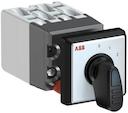 OC10 Cam switch, Ith=10A, Multi-Step, 4-contacts, Snap-on door mounting, Black Basic handle
