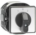 2-pole change-over cam switch with 0-pos., spring return to 0-pos.