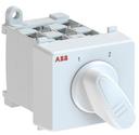 OC25 Cam switch, Ith=25A, Change-Over, 2-contacts, DIN-rail and screw base mounting, Grey Modular handle