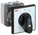 OC25 Cam switch, Ith=25A, Change-Over, 2-contacts, Snap-on door mounting, Black Basic handle