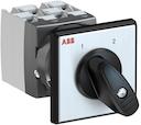 OC25 Cam switch, Ith=25A, Change-Over, 4-contacts, Snap-on door mounting, Black Basic handle