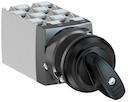 OC25 Cam switch, Ith=25A, Change-Over, 8-contacts, Snap-on door mounting, Black Basic handle, Round front ring