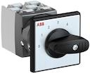 OC25 Cam switch, Ith=25A, Multi-Step, 4-contacts, Snap-on door mounting, Black Basic handle