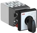 OC10 Cam switch, Ith=10A, Multi-Step, 4-contacts, Snap-on door mounting, Black Basic handle