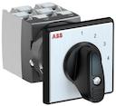 OC25 Cam switch, Ith=25A, Multi-Step, 4-contacts, Snap-on door mounting, Black Basic handle