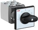 OC25 Cam switch, Ith=25A, Multi-Step, 5-contacts, Snap-on door mounting, Black Basic handle
