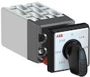 OC10 Cam switch, Ith=10A, Voltmeter, 6-contacts, Snap-on door mounting, Black Basic handle