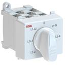 OC25 Cam switch, Ith=25A, Voltmeter, 6-contacts, DIN-rail and screw base mounting, Grey Modular handle