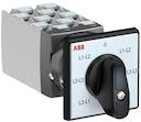 OC25 Cam switch, Ith=25A, Voltmeter, 8-contacts, Snap-on door mounting, Black Basic handle