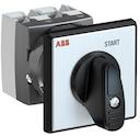 OC25 Cam switch, Ith=25A, Motor - Start, 2-contacts, Snap-on door mounting, Black Basic handle