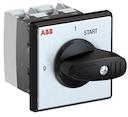 OC25 Cam switch, Ith=25A, Motor - Start, 2-contacts, Screw and door mounting, Black Basic handle