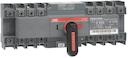 Change-over switch, motor operation, I-O-II -operation, open transition
