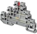 grey Screw Clamp Terminal Blocks D2.5/6.DAL pour capteur PNP / actionnaire trifilaire LED rouge 24V=
