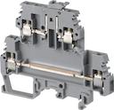 grey Screw Clamp Terminal Blocks M4/6.D2.SNBT equipped with 4 test sockets DIA. 2 mm / .079" Switch on top circuit standard connection on bottom by short blade
