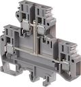grey Screw Clamp Terminal Blocks M6/8.D1 with vertical interconnection and partition on lower deck