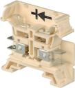 beige Railway Terminal Blocks HD6/14.SDH.1 Connection interruptible by plugs. For screw and solder diodes. Connection by 2 tabs for quick disconnects 6,3 x 0,8 mm (.248" x .031") on each side