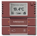 6124/01-87-500 Терморегулятор KNX с дисплеем, тоскана/пурпурно-красный