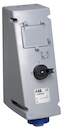 Switched interlocked socket-outlet with MCB, 6h, 16A, IP67, 3P+E