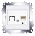 Розетка компьютерная Cosmo (RJ45, под рамку, в кабель-канал, с/у, белый)