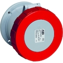 Socket-outlet, panel mounting, 6h, 125A, IP67, unified flange, straight, 3P+E
