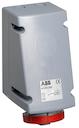 Surface socket-outlet for looping, 11h, 32A, IP67, 3P+N+E