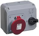 Switched interlocked socket-outlet, 6h, 63A, IP67, 2P+E