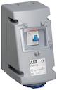 Socket-outlet with RCD, 6h, 30mA, 16A, IP44, 2P+E