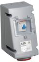 Socket-outlet with RCD, 6h, 30mA, 32A, IP44, 3P+N+E