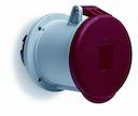 Socket-outlet, panel mounting, 6h, 63A, IP44, unified flange, straight, 3P+N+E