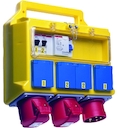 Building site connection unit, with MCB/RCD, 32A, IP44