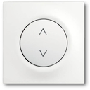 Клавиша для механизма электронного выключателя Busch-Jalousiecontrol 6411 U-101, 6411 U/S-101, 6418 U, реле 6402 U, серия impuls, цвет белый бархат