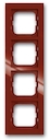 Рамка 4-постовая, серия axcent, цвет foyer-red
