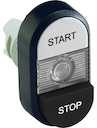 White/Black Modular Double Pushbutton