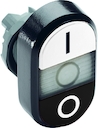 White/Black Modular Double Pushbutton