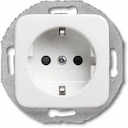 Розетка SCHUKO 16А 250В, с круглым суппортом, серия Reflex SI, цвет альпийский белый