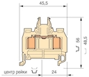 beige Railway Terminal Blocks D1.5/6.ADO.NF