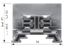 beige Railway Terminal Blocks HD6/14.DG for soldered diodes or resistors. Connection by 2 tabs for quick disconnects 6,3 x 0,8 mm (.248" x .031") on each side