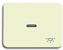Клавиша для механизма 1-клавишного выключателя/переключателя/кнопки, с прозрачной линзой и символом "СВЕТ", серия alpha nea, цвет слоновая кость