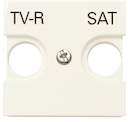 Накладка для TV-R-SAT розетки, 2-модульная, серия Zenit, цвет шампань