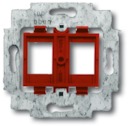 Суппорт для 2-х неэкранированных LWL разъёмов фирм AMP / tyco Electronics, BTR, KRONE, RADIALL, Setec, с красным цоколем, без распорок