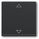 Клавиша для механизма электронного выключателя Busch-Jalousiecontrol 6411 U-101, 6411 U/S-101, 6418 U, реле 6402 U, серия solo/future, цвет manhattan/графит