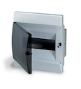 UNIBOX бокс в нишу 12М прозр.дверь белый (с клемм)
