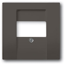 Плата центральная (накладка) для розеток громкоговорителя 0247, 0248, серия Basic 55, цвет château-black