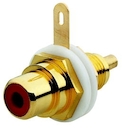 Разъём RCA/CINCH (колокольчик/тюльпан), диапазон от 20 Гц до 20 кГц, цвет красный