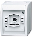 Корпус светового сигнала для ламп с цоколем Е-10, для открытой установки, IP44, серия ocean, цвет альпийский белый