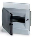 UNIBOX бокс в нишу 8М прозр.дверь белый (с клемм)