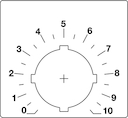 Шильдик для потенциометра (со шкалой)