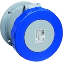 Socket-outlet, panel mounting, 4h, 63A, IP67, unified flange, straight, 2P+E