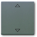 Клавиша для механизма электронного выключателя Busch-Jalousiecontrol 6411 U-101, 6411 U/S-101, 6418 U, реле 6402 U, серия solo/future, цвет meteor/серый металлик