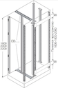 Стойки каркаса+для ячеек+каб секции H=2200мм (7шт)